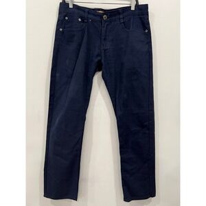 US Icon Jeans Navy Blue Cotton Straight Leg Denim Pants Mens Size 34/32